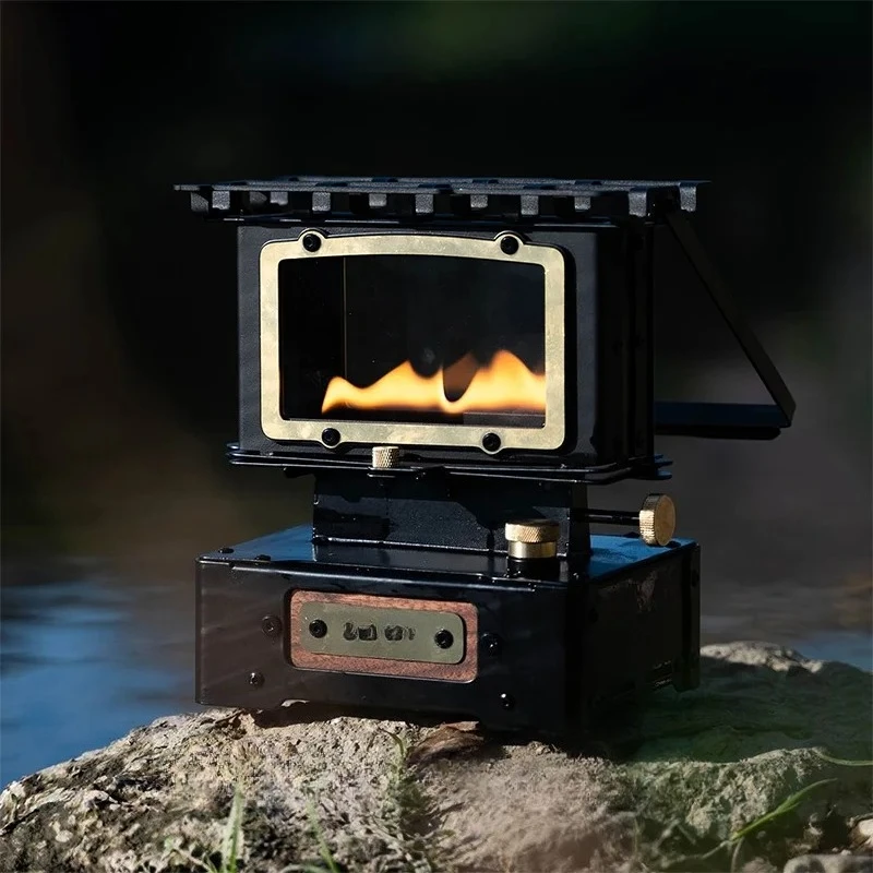 

Оборудование для кемпинга, уличная каминная лампа, ретро-плита для кемпинга, бытовая маленькая нагревательная плита для приготовления чая