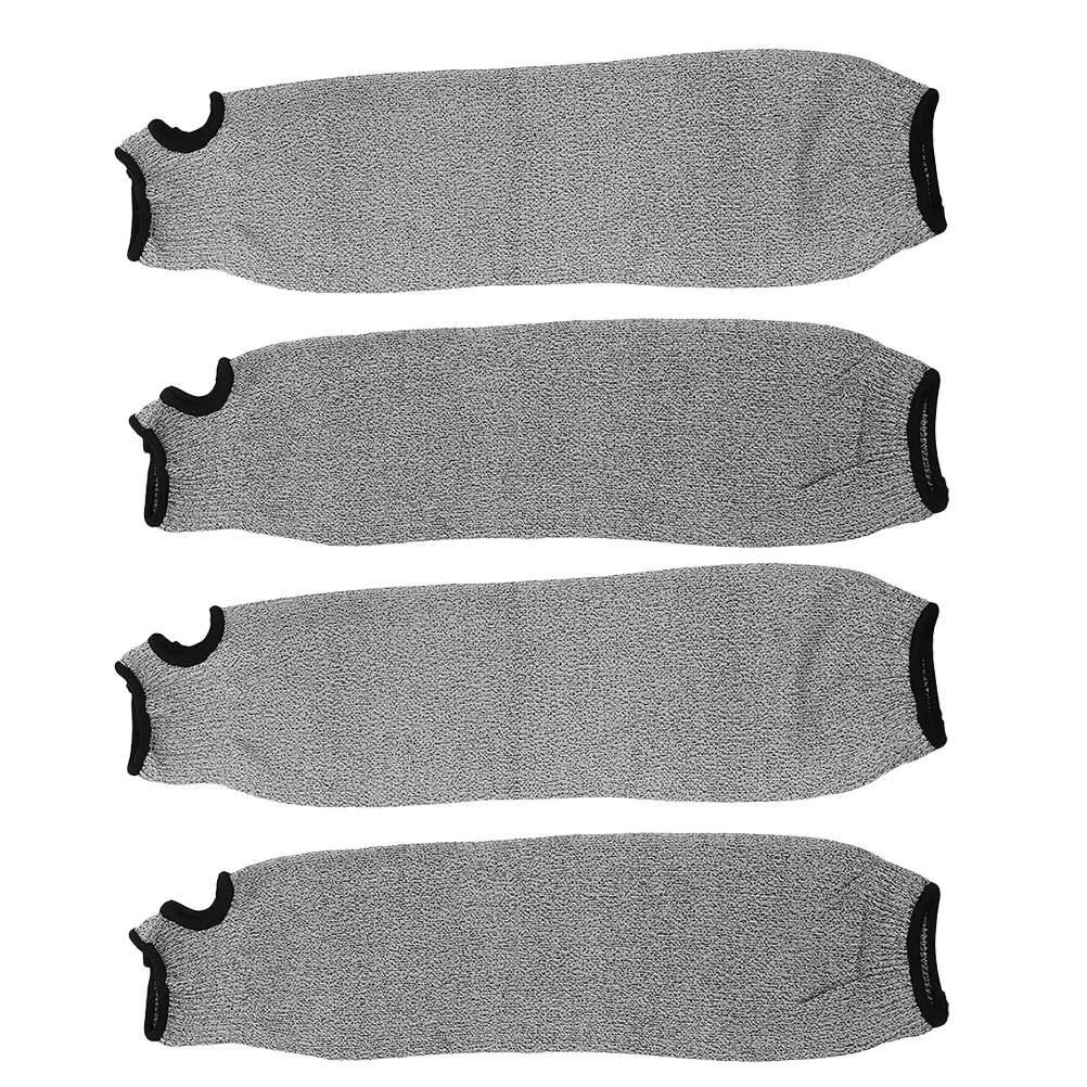 

4Pcs Cut Resistant Arm Sleeves Thumb Hole High Strength Protective Guards Safety Forearm Protectors for Glass Cutting