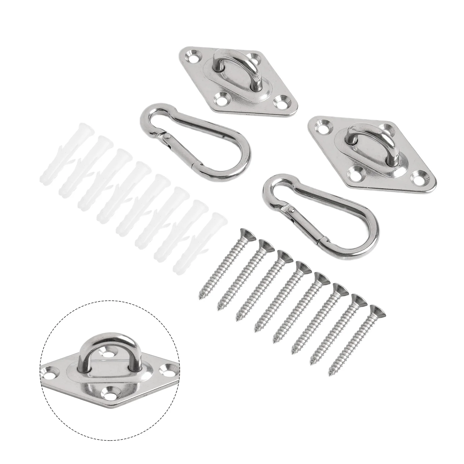 Stainless Heavy Duty Ceiling Hanging Hook Set Swing Chair Bracket Hardware Tool Wall Ceiling Hooks Home Hardware Accessories