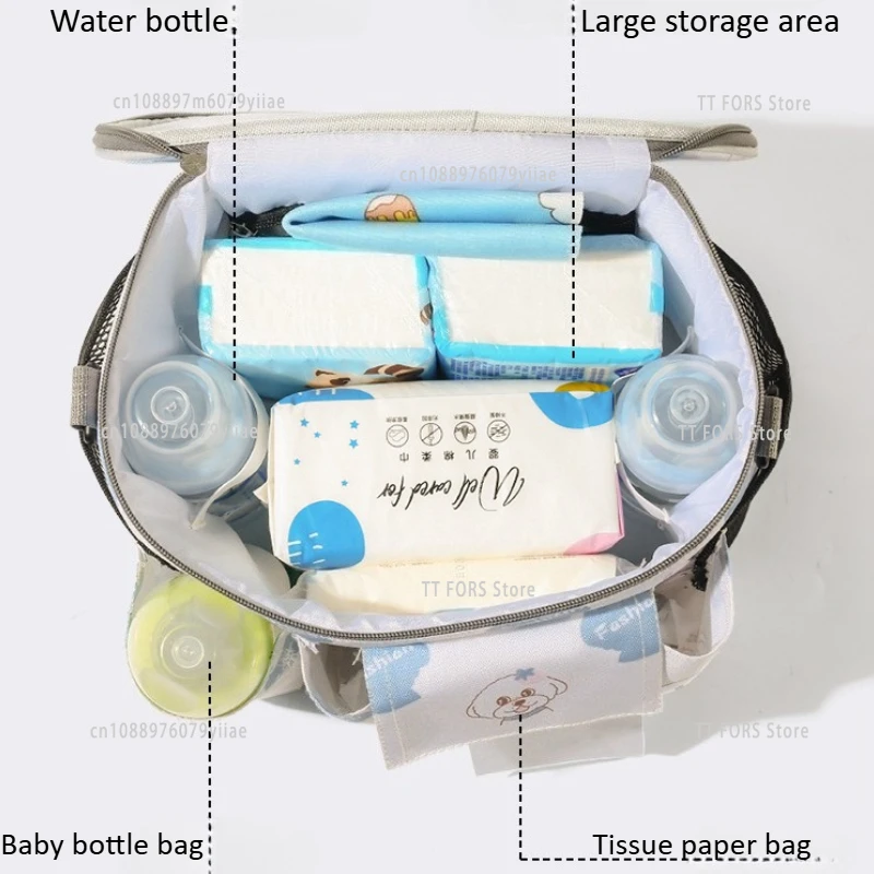 عربة طفل حقيبة للحمل متعددة الوظائف تخزين الحفاضات الأم حقيبة الطفل السفر حقيبة التخزين ملحقات عربة الطفل