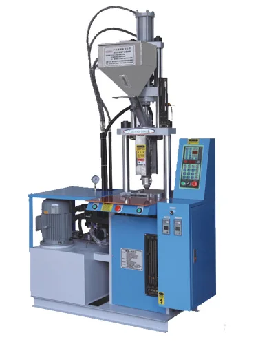 Vertical Plastic injection machine with molding for plug