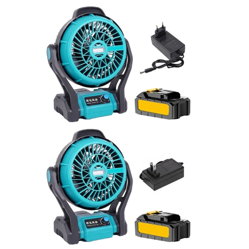 

Portable Fan Desktop Fan Rechargeable Camping Fan with LED Light Quiet Hanging