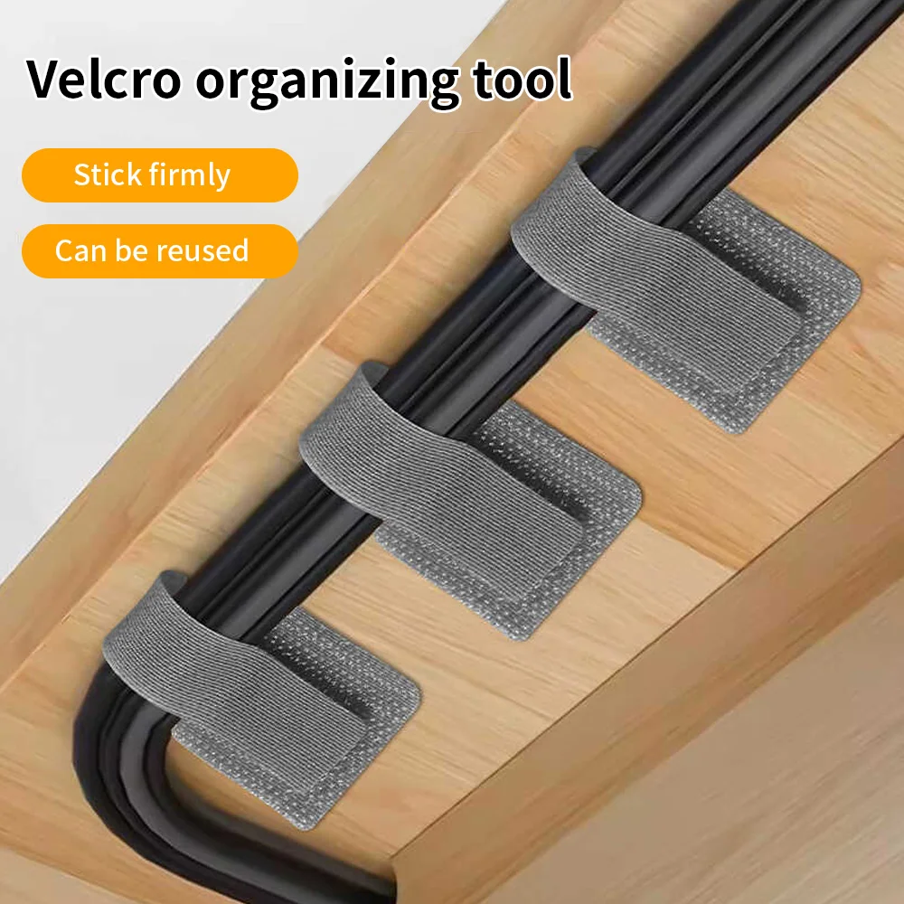 

Reusable Cable Ties Fastening Wire Organizer Cord Rope Holder Self Adhesive Adjustable Cord Organizer Straps Desk Management