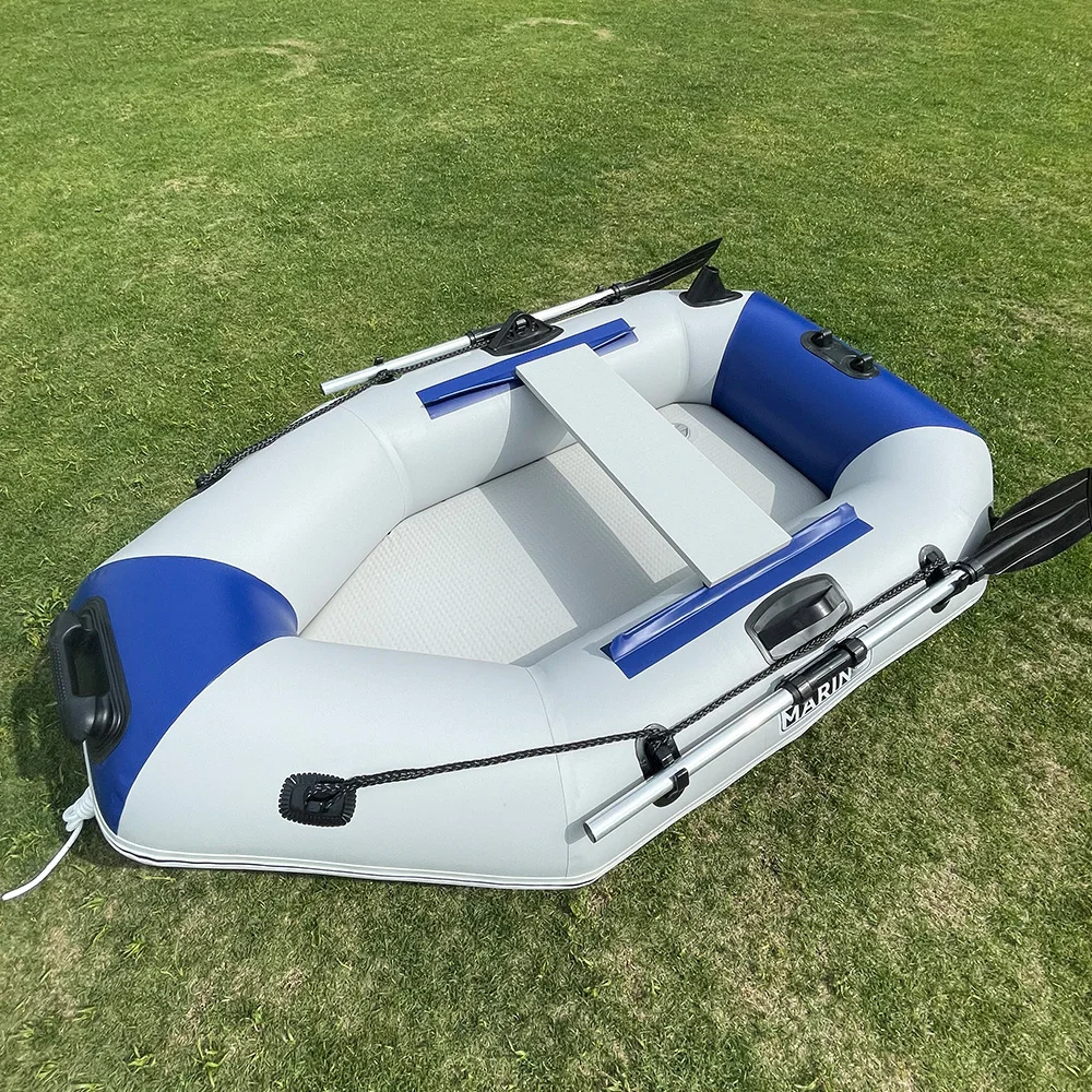 Thickened PVC Inflatable Boat 1‑3 Person Inflatable Fishing Kayak Foldable Dinghy Canoe for Outdoor Water Sport Fishing Rafting