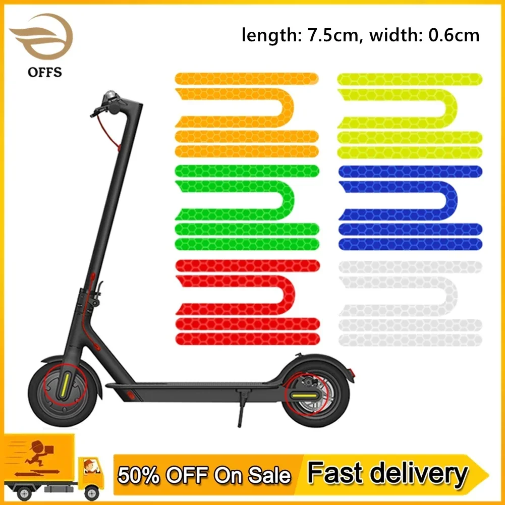 

1 Set Of Reflective Stickers Electric Scooter Accessories Red/Blue/Yellow/Orange/Green/Silver For Xiaomi M365/pro Scooter