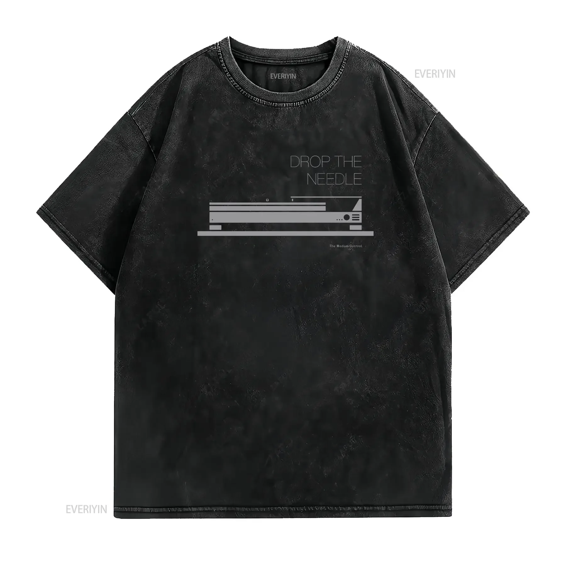 Turntable Men T Shirt Drop the Needle DJ Music Dieter Rams Mid Century for Husband Boyfriend vintage Washed Casual streetwear - view 2