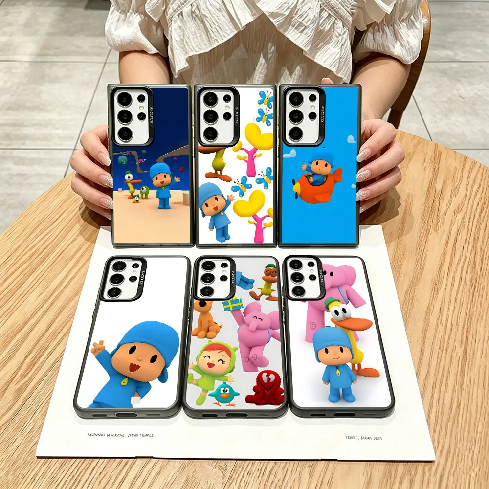 Shockproof Case for Samsung Galaxy Note 20 Ultra 5G Phone Cover M36 M12 J5 J7 Prime F42 F41 F15 F02s Coque Cartoon P-Pocoyo Cute