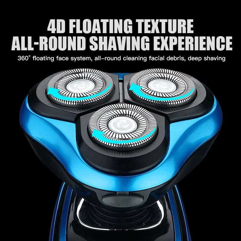 Xiaomi barbeador elétrico 3-em-1 rotativo navalha aparador de barba recarregável máquina de barbear de corte de cabelo para homens à prova dwaterproof água