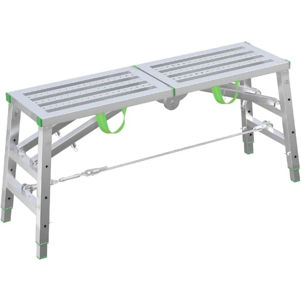 

Регулируемая складная рабочая платформа-стремянка от 31 до 51 дюйма, грузоподъемность 300 фунтов, сверхпрочная портативная лестница