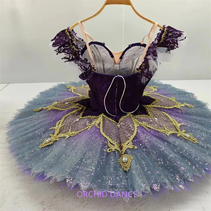 Professional High Quality Custom Color Kids Girls Women Adult Pirate Performance Wear Black Purple Ballet Tutu Costumes