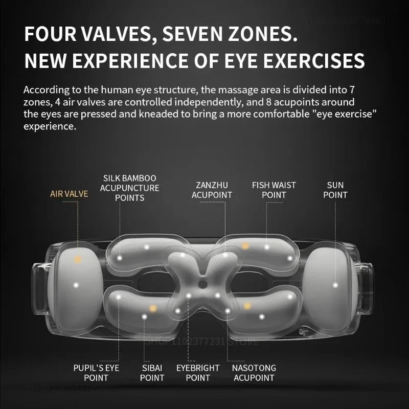 Xiaomi Mijia Pemijat Mata Pintar Kompres Panas Zona Pemanas Pijat Visual Kacamata Pijat Lipat Kesehatan Mata dengan Aplikasi Mi Home