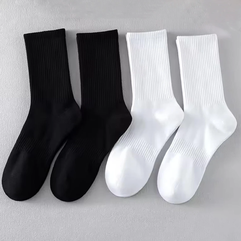 5/10 Paar einfarbige Damensocken-Set – vielseitige, modische, antibakterielle, geruchsresistente, atmungsaktive, bequeme Socken – Detail 3