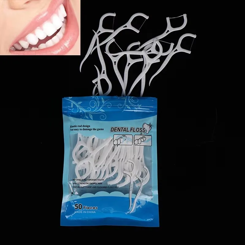 100-800pcs Dental Floss Flosser Picks Toothpicks Teeth Stick Tooth Cleaning Interdental Brush Dental Floss Pick Cleaning Tooth