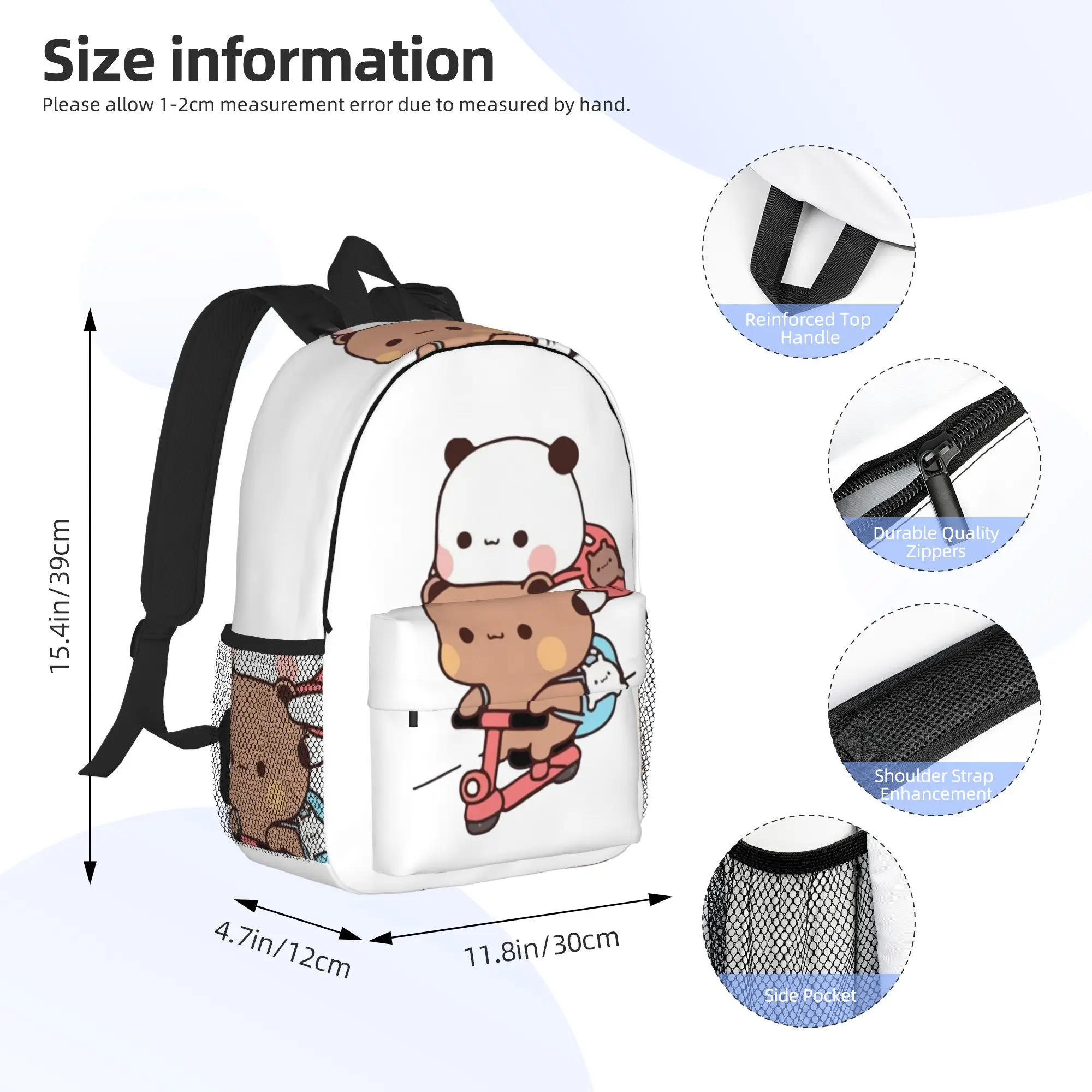 Bear and Panda Bubu Dudu Balloon Backpack Hot Sale Daypack Large Capacity Boy Girl BookBag Shoulder Bag for Men Women School Bag
