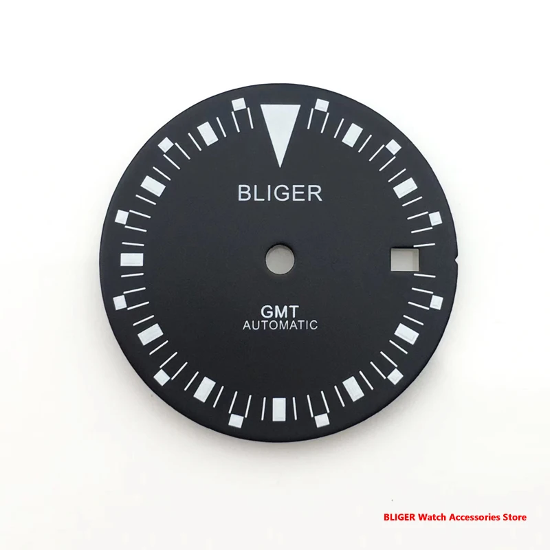 Bliger 29mm Luminous Watch Dial For NH34 DG2804 GMT Movement