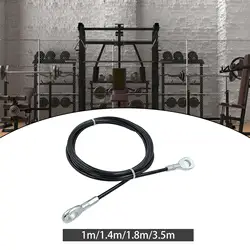 1M/1.4M/1.8M/3.5M Home Gym Cable 5mm Steel Wire Rope Lifting Equipment Fitness Extension Cable for Lifting Training Pulley