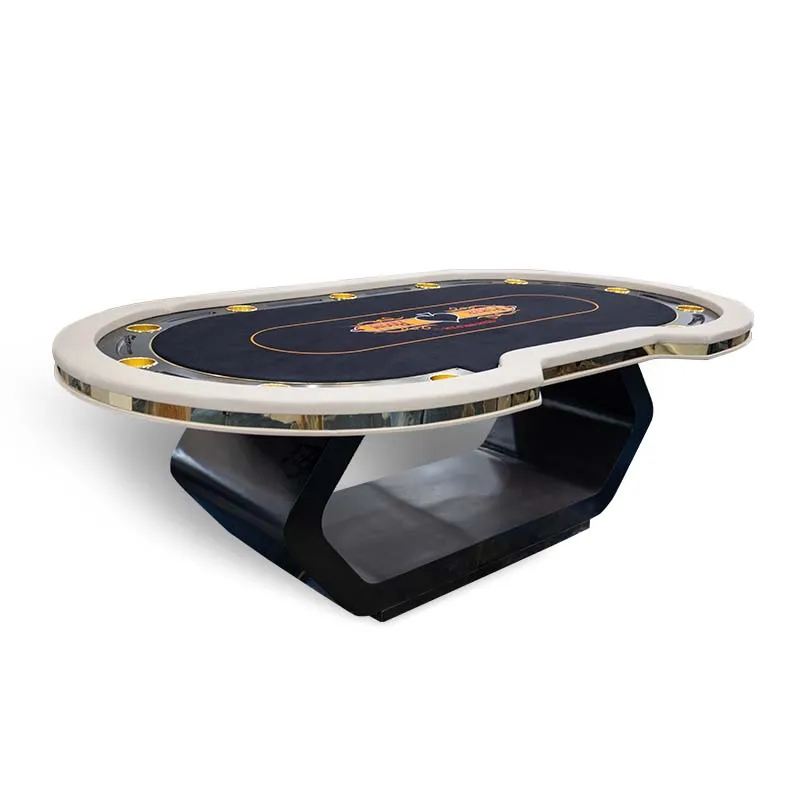 Modern Newest Solid Wood Playing Poker Games Texas Hold'em Poker Table for Casinos Gambling