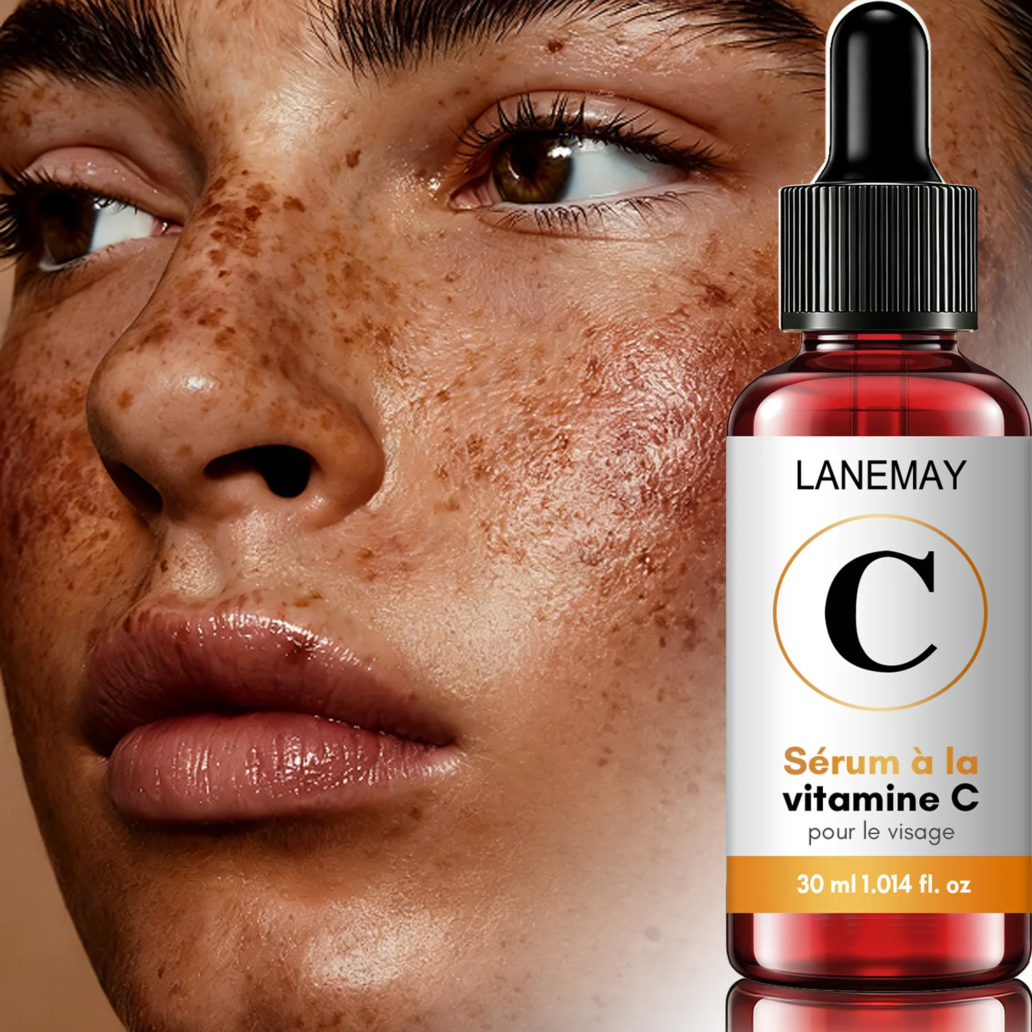 Sérum Facial de Vitamina C com Fosfato de Ascorbilo de Sódio (SAP), Ácido Hialurônico e Aloe Vera - Ilumina e Uniformiza o Tom da Pele.