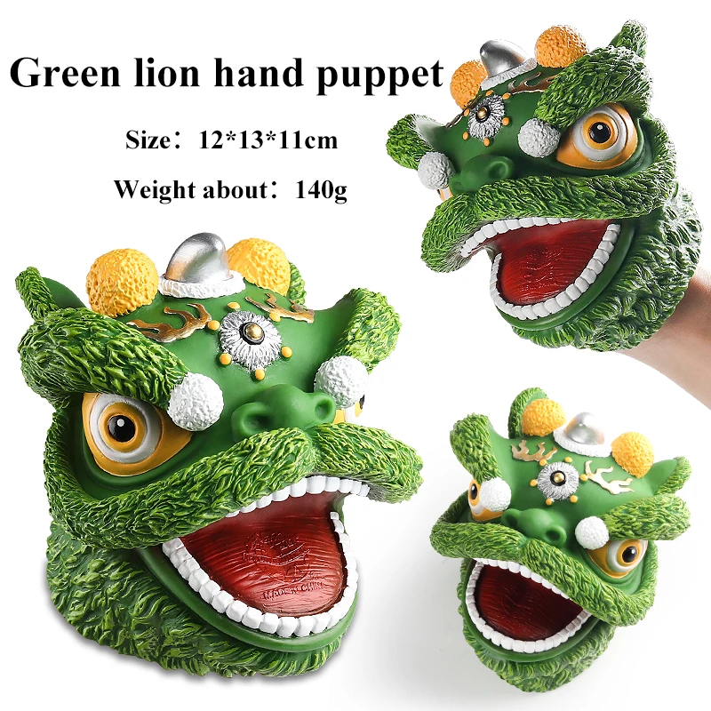 Oenux Wild Animals Finger Toy Action Figures leone cinese Dancing Head burattino a mano modello educazione precoce regalo per bambini bomboniere