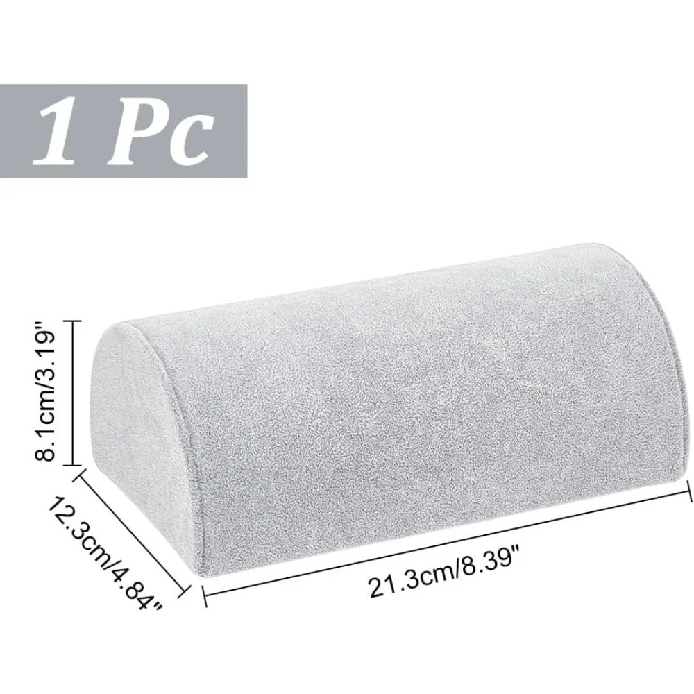 Half Moon Velvet Bracelet Display Soft Jewelry Display Stand Light Grey Bracelet Necklace Holder Watch Display Ramp Stand