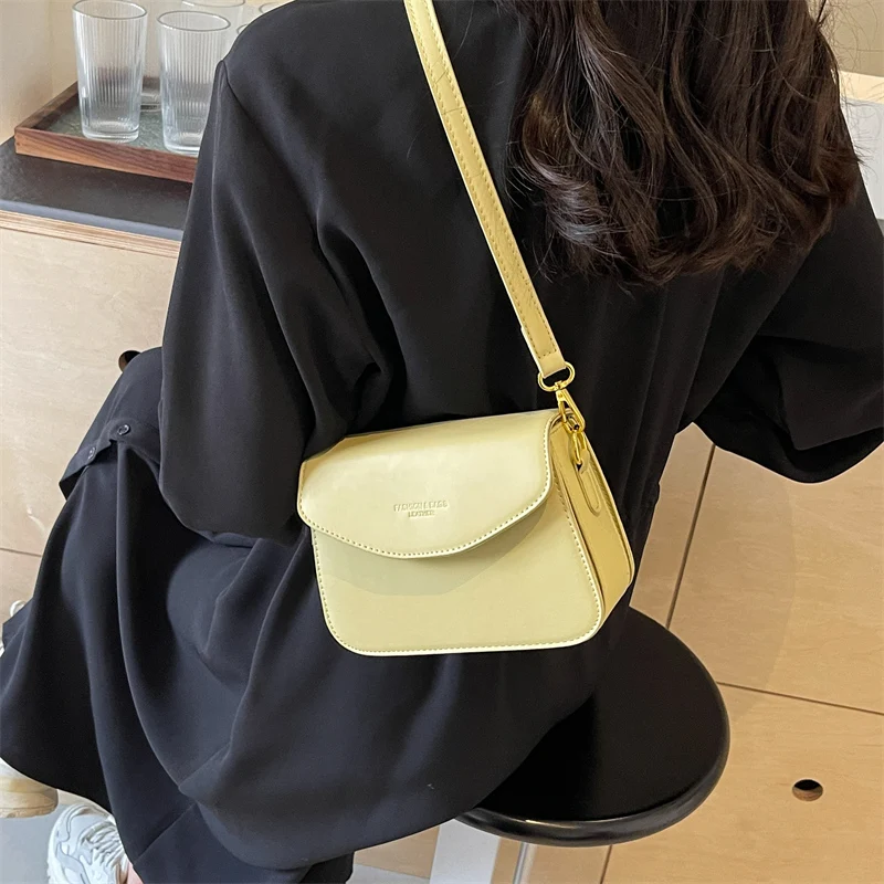 LEFTSIDE Small PU Leather Flap Crossbody Bags for Women 2024 Korean Fashion Females Shoulder Bag Lady Handbags and Purses