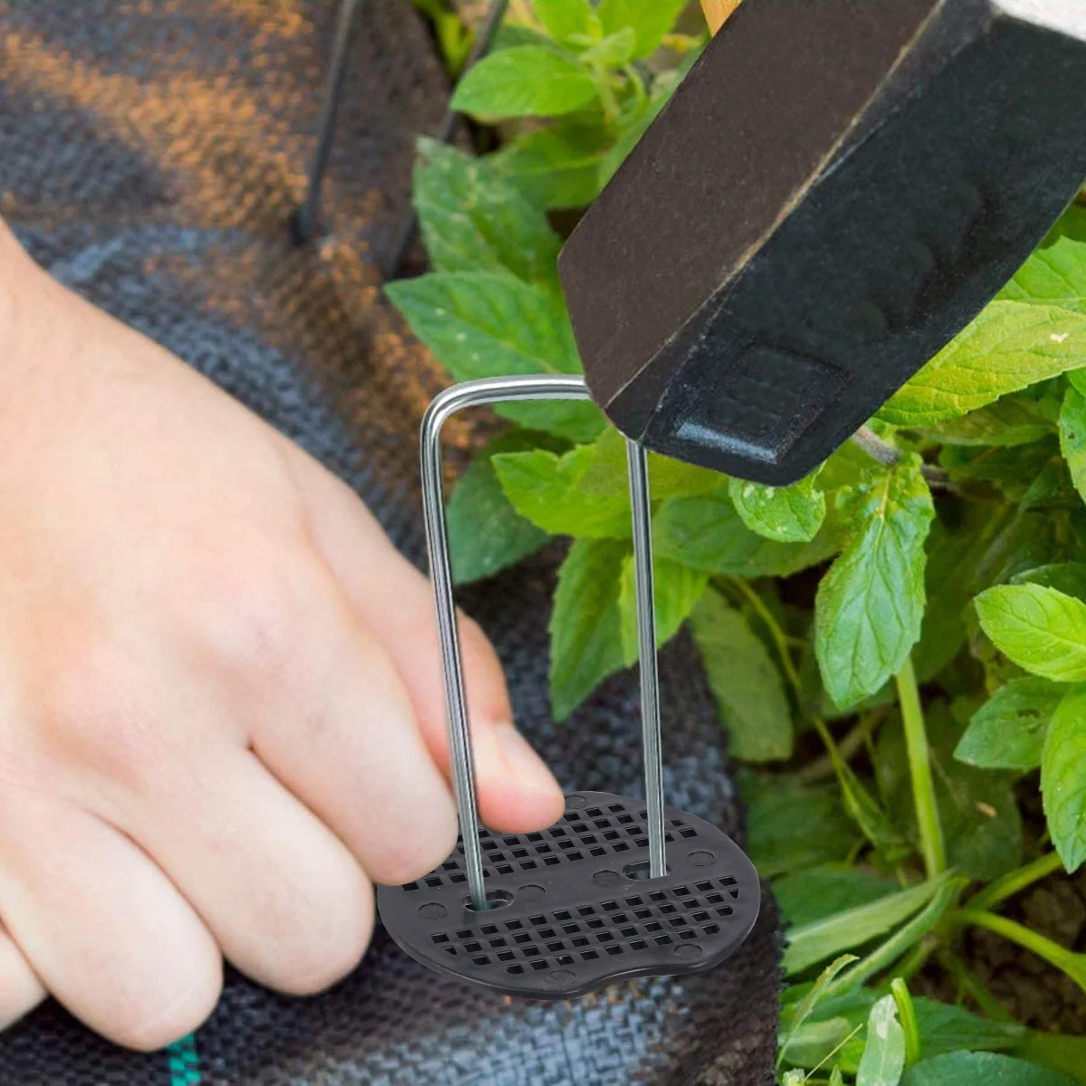 Set kuku berbentuk U rumput masukan tanah paku Pile taman u-kuku staples Makanan memperbaiki pasak kait