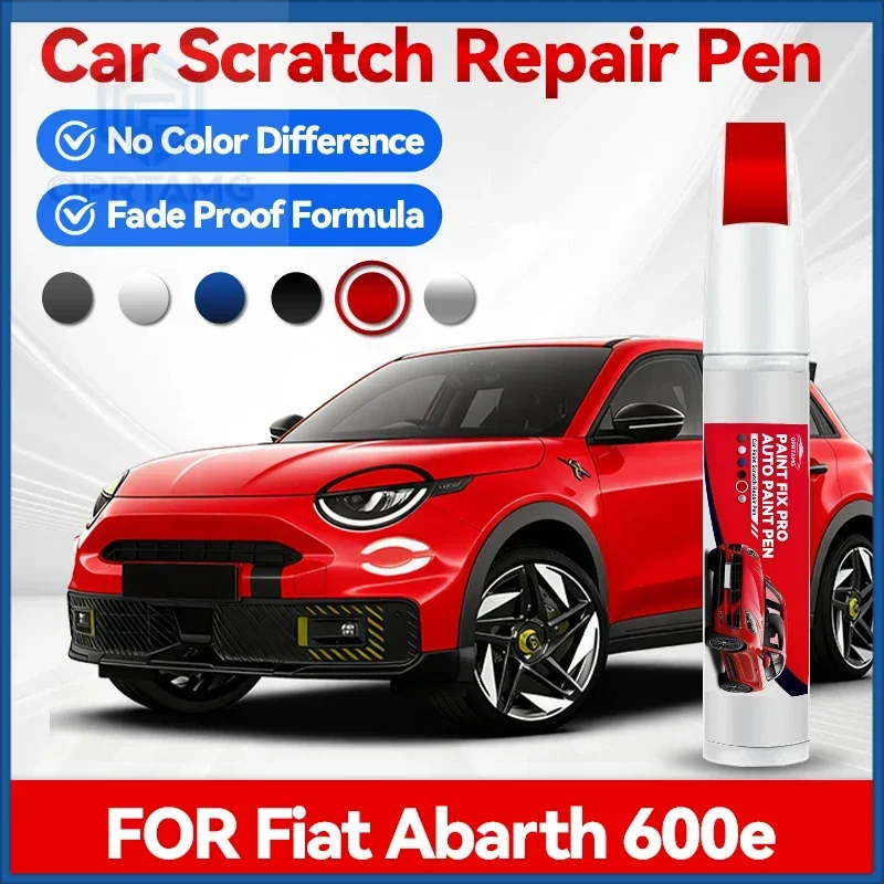 Bolígrafo de Reparación de Pintura para Automóviles, Especial para FIAT Abarth 600E 2024-2025, Accesorios para Reparación de Arañazos, Rojo 159 Blanco G