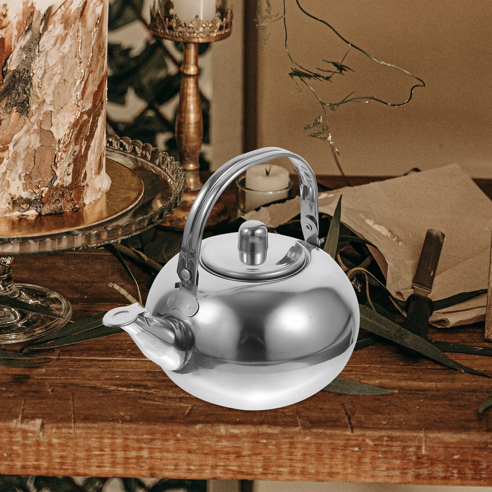 

Thick Wall 1.5L Stainless Steel Thermal Teapot Insulated Kettle Easy Hold for Home Thermal Teapot