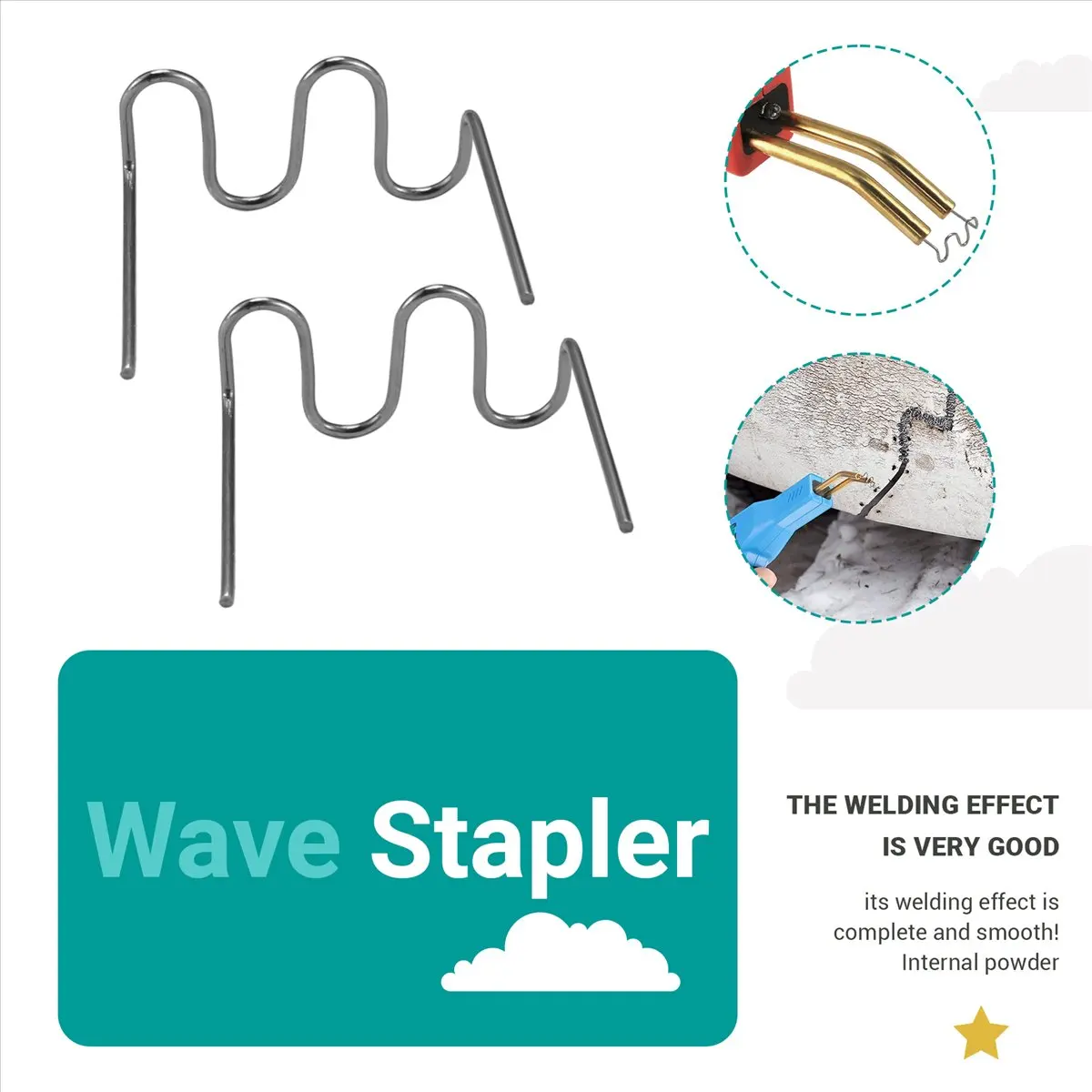 Top Sale 500Pcs Welding Rods Hot Staple Repair Machine Plastic Welding Hot Stapler Car Auto Bumper Repair Pre Wave Staples 0.6mm