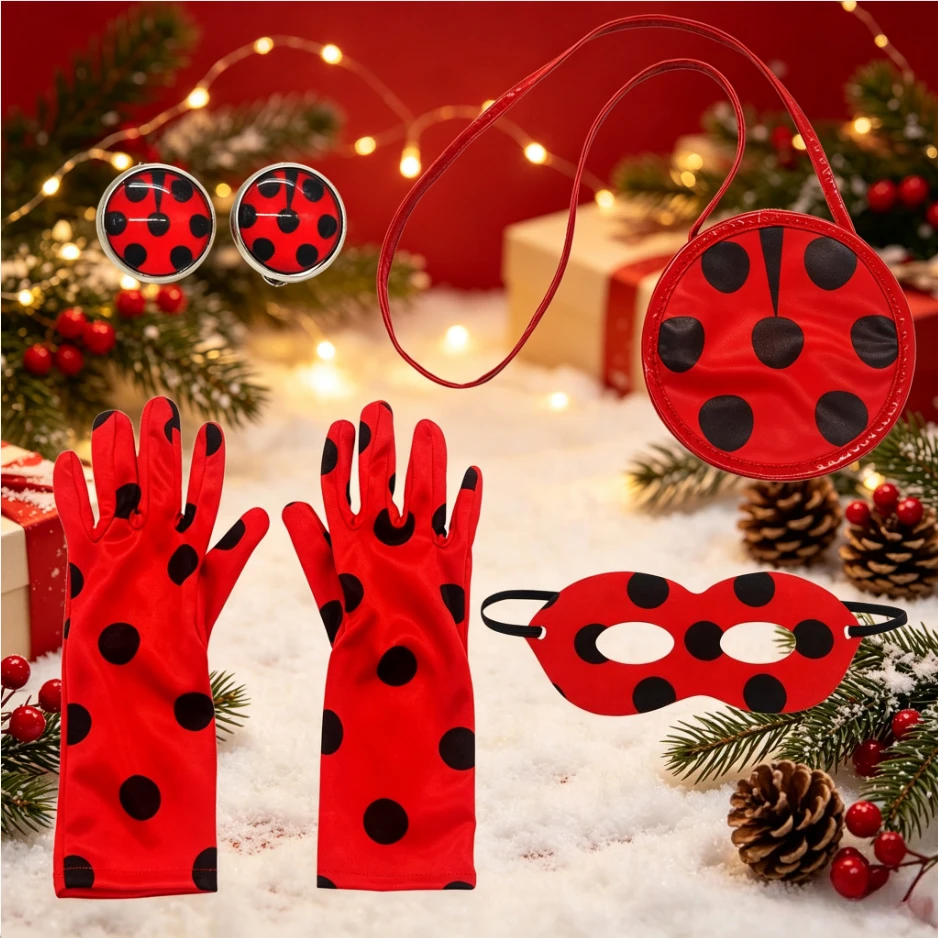 conjunto-de-acessorios-joaninha-vermelha-com-bolinhas-mascara-luvas-bolsa-e-brincos-kit-de-cosplay-infantil-para-halloween-e-natal
