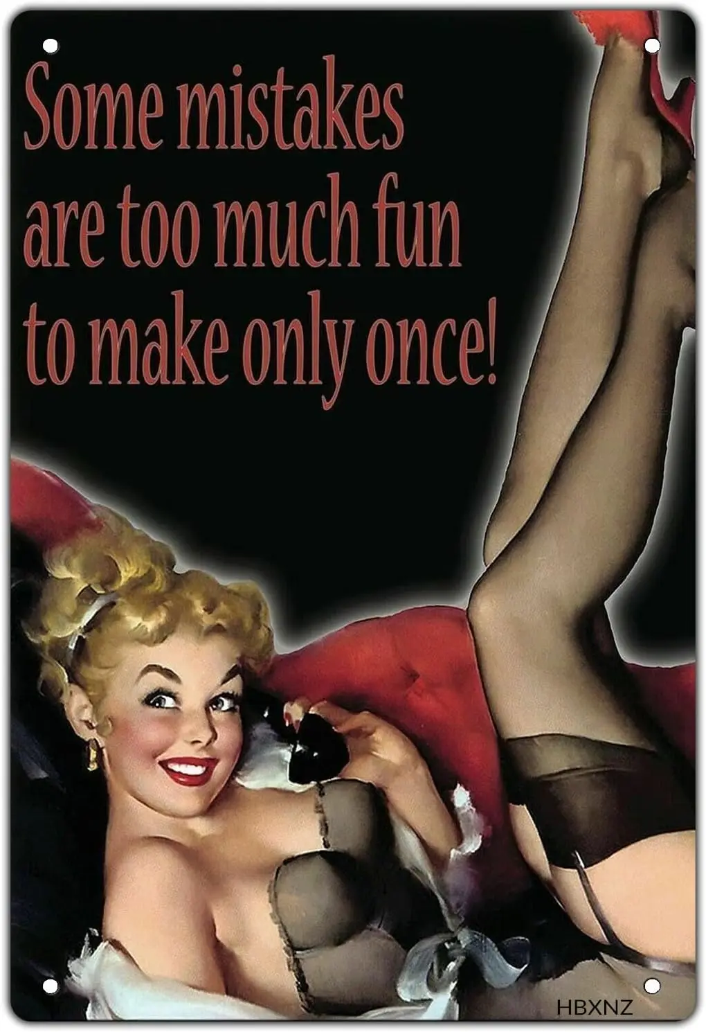 Metallblechschild, lustiges PIN-UP GIRLS Poster, Metallschild für Garage, Zuhause, Zimmer, Bar, Café, Badezimmer, Pub-Dekor