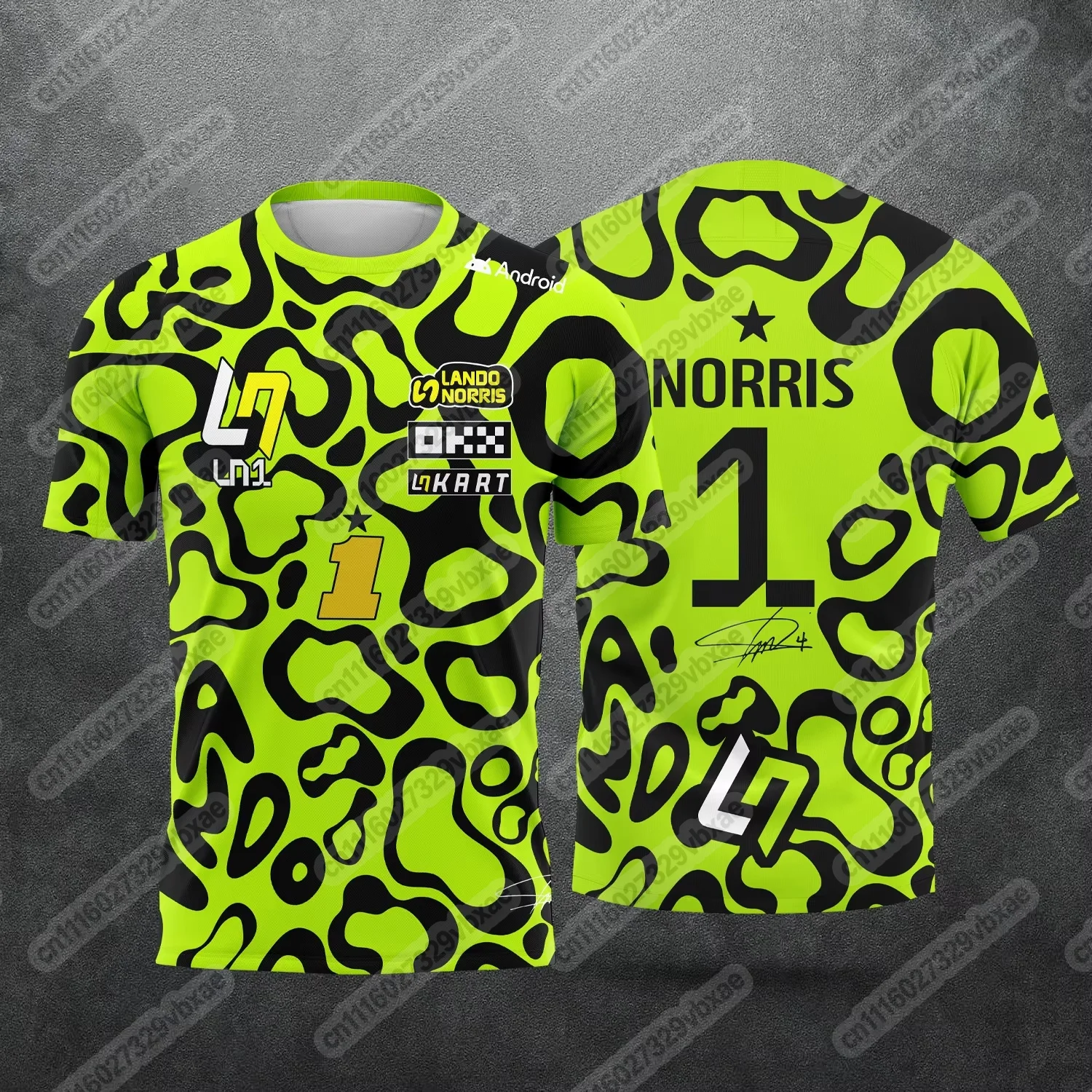 Lando Norris LN1 3D-Druck-Trikot für Herren und Damen, atmungsaktive, schnell trocknende Sommer-Sportbekleidung, Streetwear, passend für die ganze Familie – Detail 10