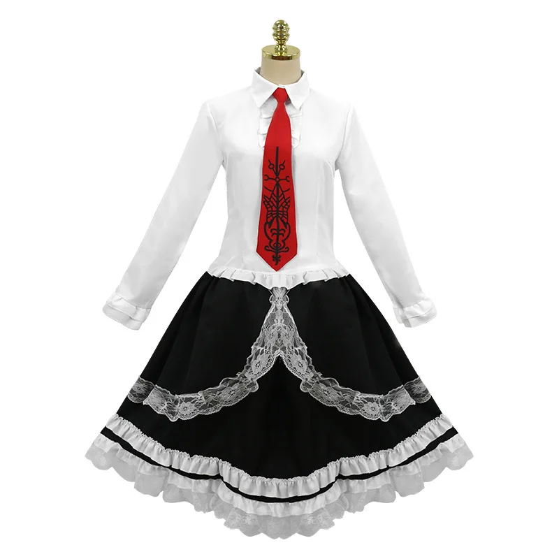 Dangaronpa Celestia Ludenberg disfraz de Cosplay, uniforme escolar, conjunto completo de Halloween para mujer, fiesta de disfraces de Lolita gótica