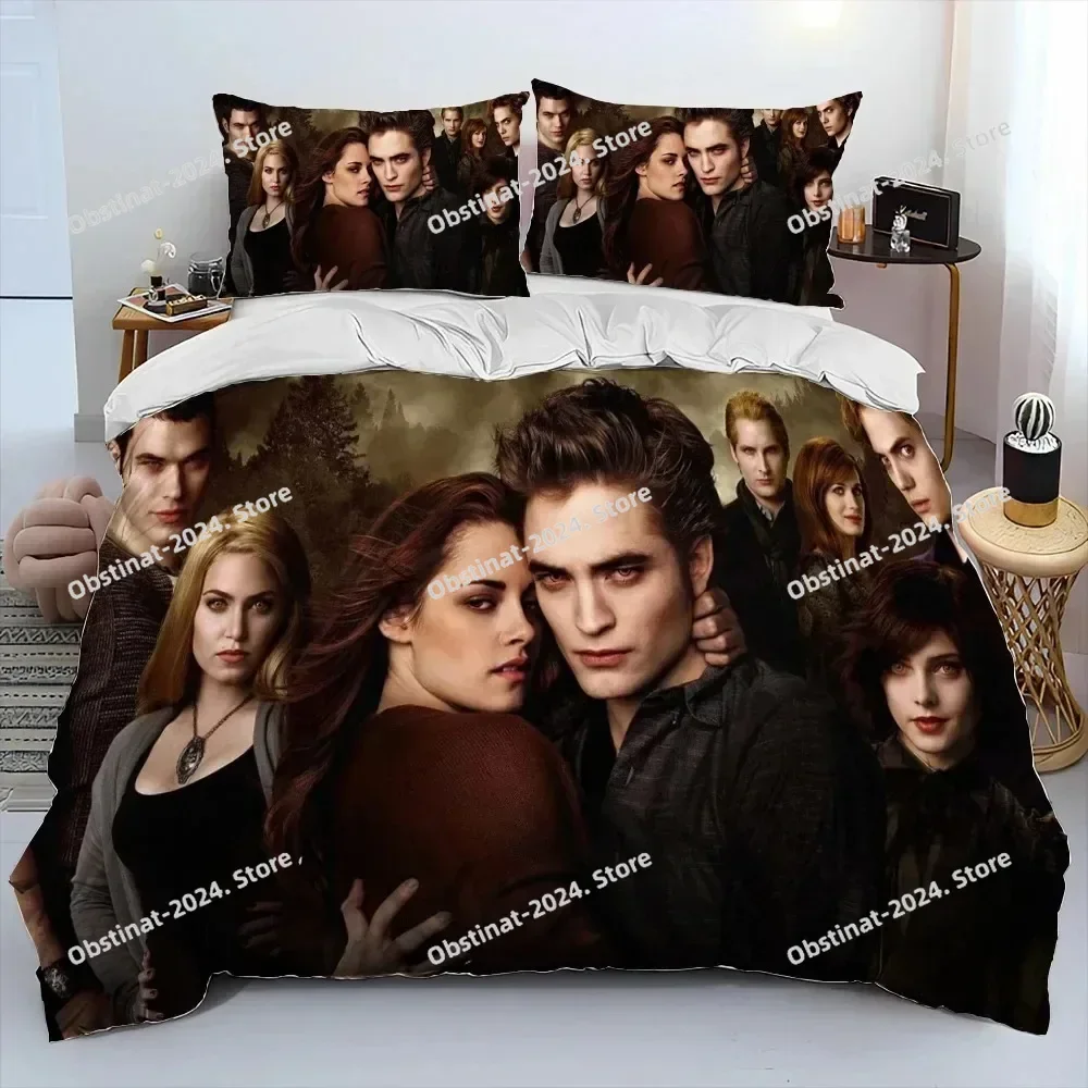 New 3D The Twilight Saga HD Bedding Set Duvet Cover Full Queen King Size Pillowcase Bed Printed Aldult Kid Bedroom Single Twin
