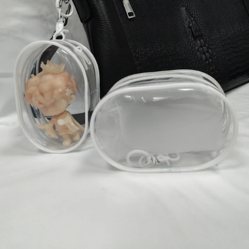 Jewelry Organizer Transparent Storage Box Pouch Mystery Box PVC Box Cute Doll Bag Organization With Keychain Dustproof Case