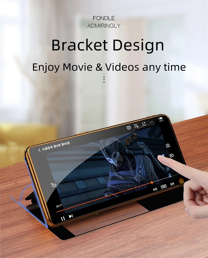 Luxury Litchi Pattern Genuine Leather Smart Case for Huawei P30 P40 P50 Pro Auto Wake Up & Sleep Smart Window View Flip Case