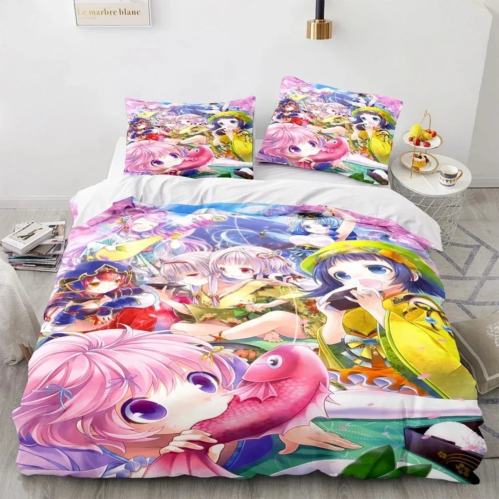 

Kawaii Girl Anime Sexy Girl Bedding Set 3D Printed Suitable for Bedroom Duvet Cover Set With Pillowcases Kids Home Textile