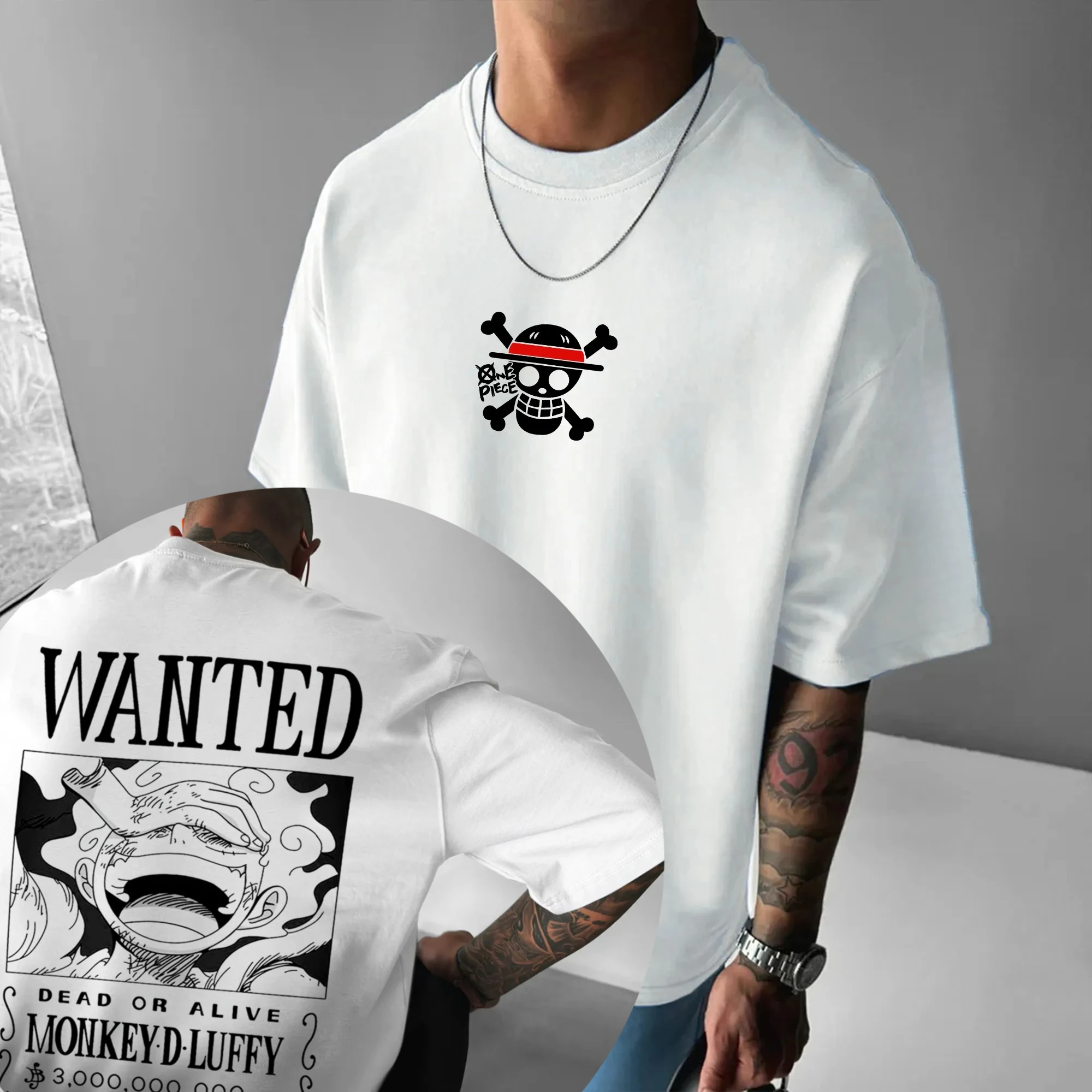 

ONE PIECE Trend Short Sleeve Summer Trend Comfort Sports Casual Half Sleeve Popular Couple Clothing Half Sleeve Short Sleeve Top