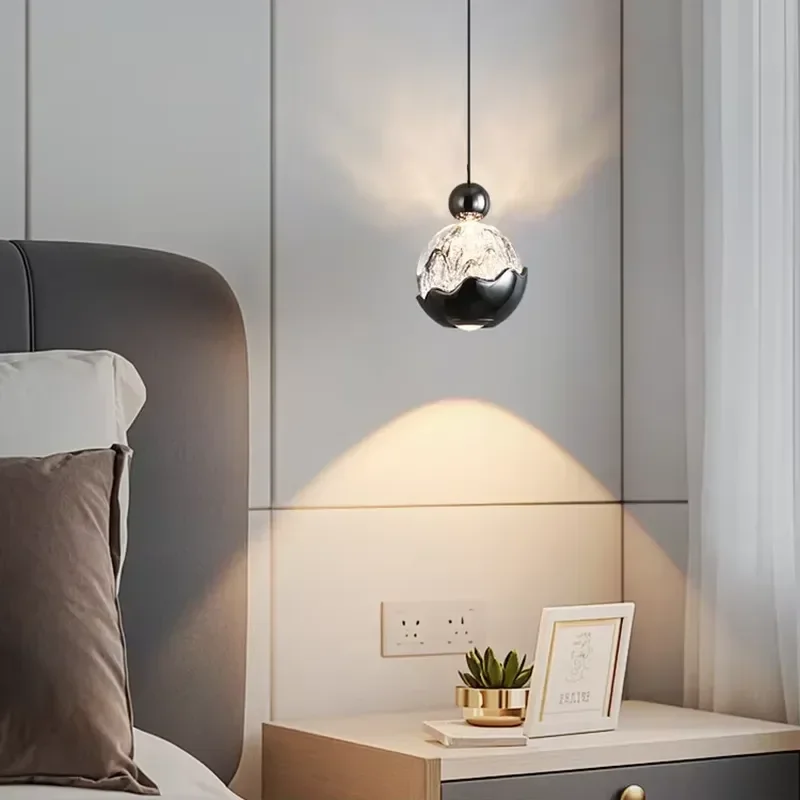 3CCT, up & Down Light Modern Italian Minimalist 7W Smart Lift & Stop Suspension Bedside Pendant Light with Hand-Sweep Sensor
