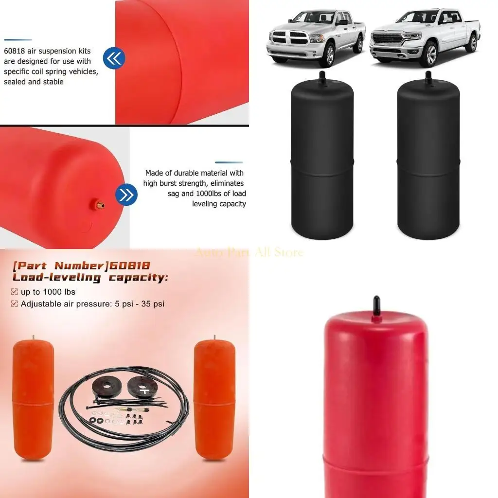 

J0MA Reliable Rear Air Lifts Helper Suspension Spring for 1500 2009-2022 60828HD Pickup Trucks Optimize Ride Height&Contr