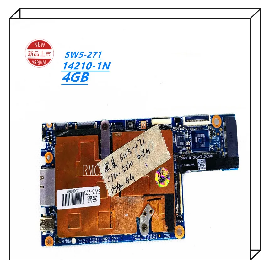 

14210-1N Original for ACER SW5-271 laptop motherboard SW5-271 CPU 5Y10 4GB 448.03E07.001N 100% tested good