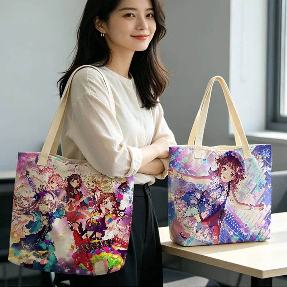 Anime TV BanG Dream FASHION Storage Bags Shopping Bag Canvas Supermarket Shopping Bag Party Tote Bag Women's Handbag