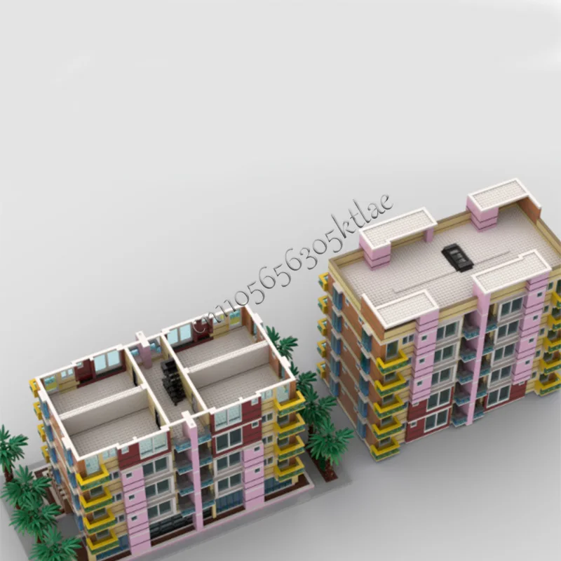 12471 PCS 하우스 스트리트 럭셔리 콘도 MOC 맞춤형 모듈식 블록 창의적 디자인 교육용 DIY 조립 장난감 선물