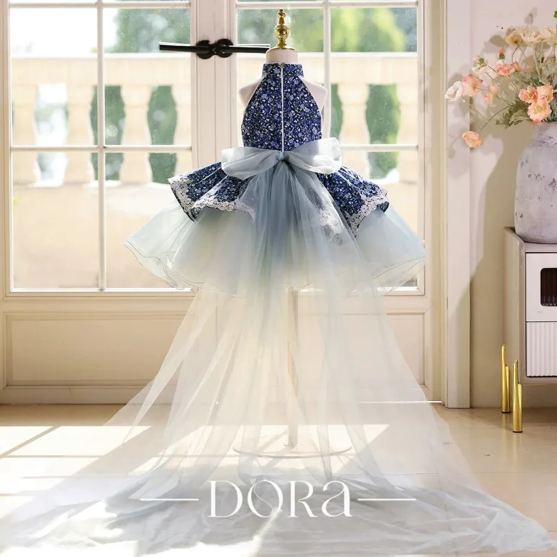 Hochwertiges Mädchen-Kommunionkleid für Auftritte, Klaviervorführungen, Hochzeiten, Geburtstagsfeiern, Festliche Kleider für Mädchen A5090 Großhandel – Detail 5