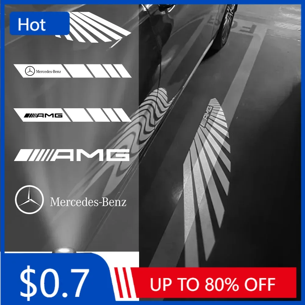 

Car Sticker Car Dynamic Rearview Mirror Carpet Light Angel Wings Projection lamp For Mercedes benz W177 W247 W205 W222 GLA GLB G