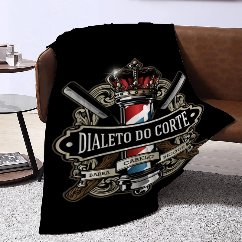 Barber Shop Sign Fluffy Soft Blankets for Decorative Sofa Blanket Summer Comforter Double Bed Blankets & Throws Furry Throw Home