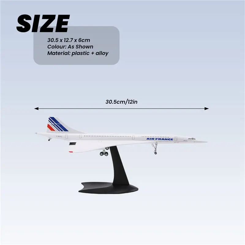 1/200 Concorde Supersonic Passenger Aircraft Model For Static Display Collection