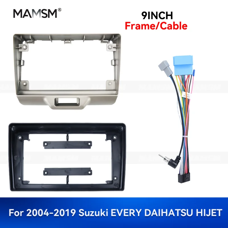 

MAMSM 9 inch For 2004-2019 Suzuki EVERY DAIHATSU HIJET Android car multimedia car radio panel stereo frame wiring harness kit