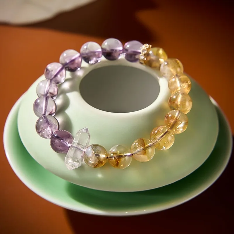 

Natural Ametrine Nine Purple Fire Bracelet Girlfriends