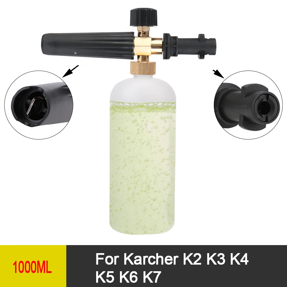 For Karcher K2 K3 K4 K5 K6 K7 Adjustable Sprayer Nozzle Car Soap Foam Generator Snow foam lance High Pressure Washer 1L